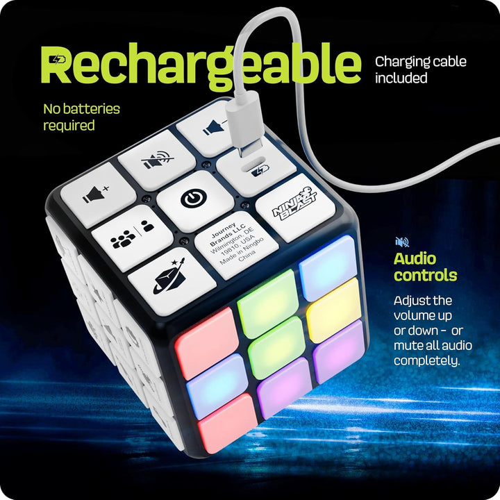 Cubo de actividades de juego recargable, juguetes para niños y niña...