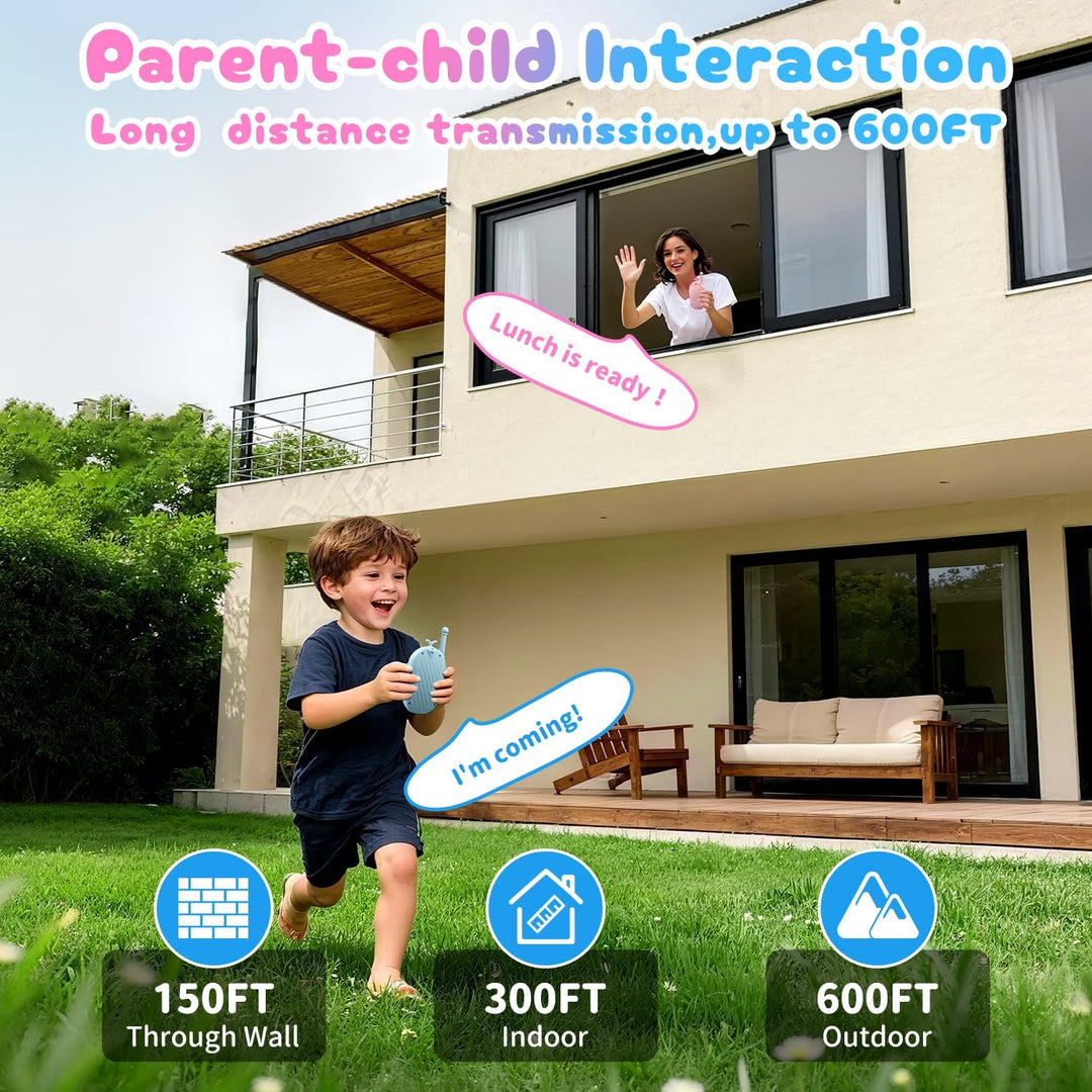 Walkie Talkies de Video Mejorados para Niños, Paquete de 2 Recargab...