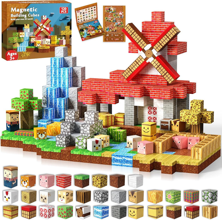Goody King Bloques Magnéticos | 120 piezas de bloques de construcci...