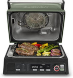 Cuisinart Parrilla eléctrica para exteriores, freidora de aire 8 en 1
