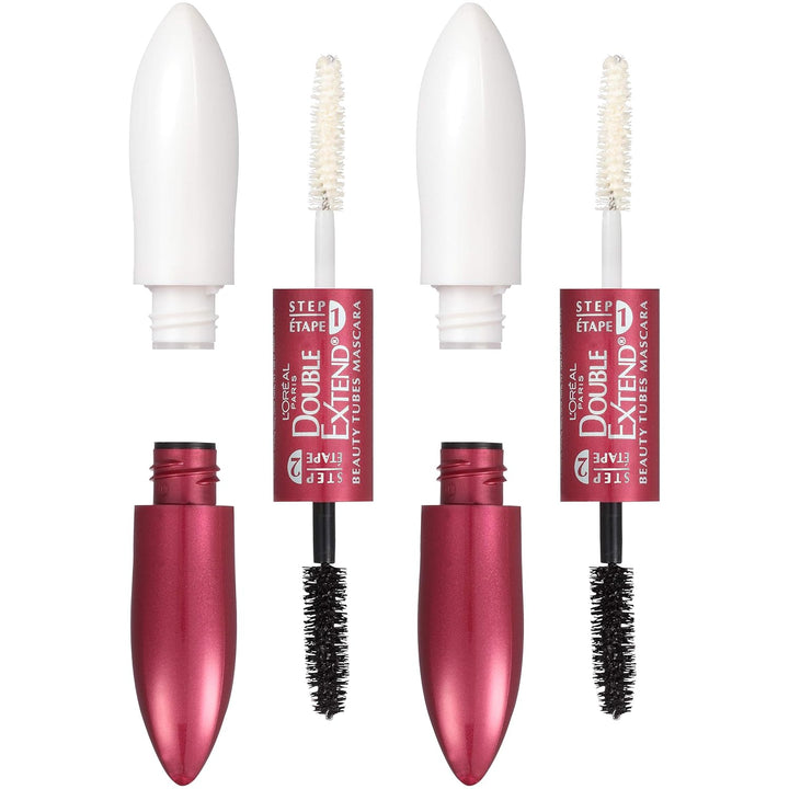L'Oreal Paris Makeup Double Extend Tubing Mascara, máscara de 2...