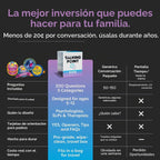 200 tarjetas de conversación para niños de 5 a 13 años; divertido juego de
