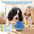 BurgeonNest Juguete interactivo para perros, juguete de pelota móvil con 2