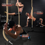 Cuerda de escalar para gimnasio - Cuerdas de ejercicio de 1.5 pulgadas de diámetro en longitudes de 10FT, 15FT, 20FT, 25FT, 30FT, 35FT, 40FT, 50FT para fitness y entrenamiento de fuerza, cuerda de escalada para adultos en casa, interior o exterior