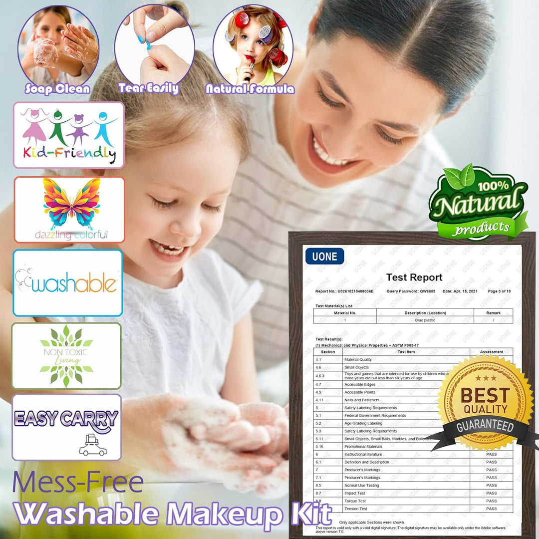 Kit de maquillaje para niños, juguetes para niñas, maquillaje lavab...