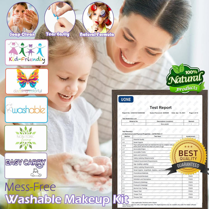 Kit de maquillaje para niños, juguetes para niñas, maquillaje lavab...
