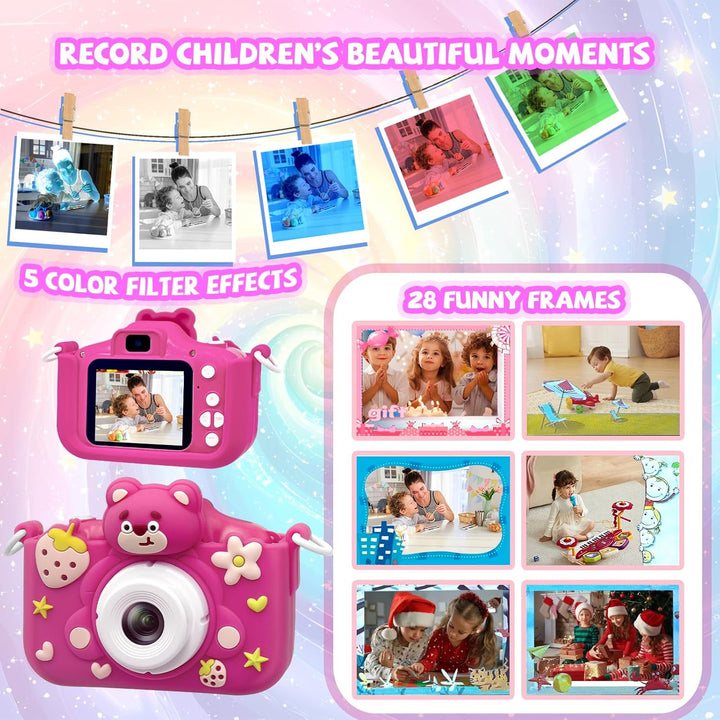 Cámara para niños, cámara digital para niños pequeños, cámara de ju...