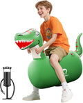 QPAU Juguete inflable de dinosaurio con tolva animosa, 1 paquete con bomba de mano