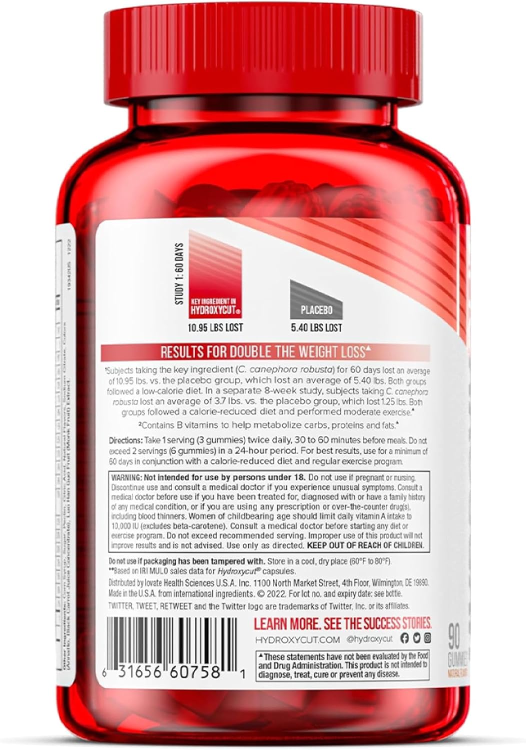 Gummies de nutrición Hydroxycut, frutas surtidas, 90 unidades, 1, 1
