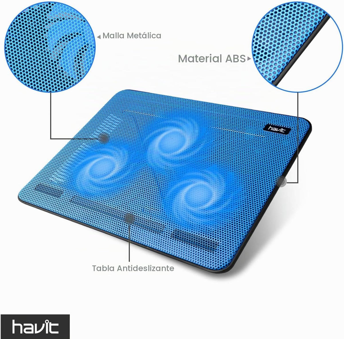 havit HV-F2056 - Almohadilla de refrigeración para portátiles de 15...