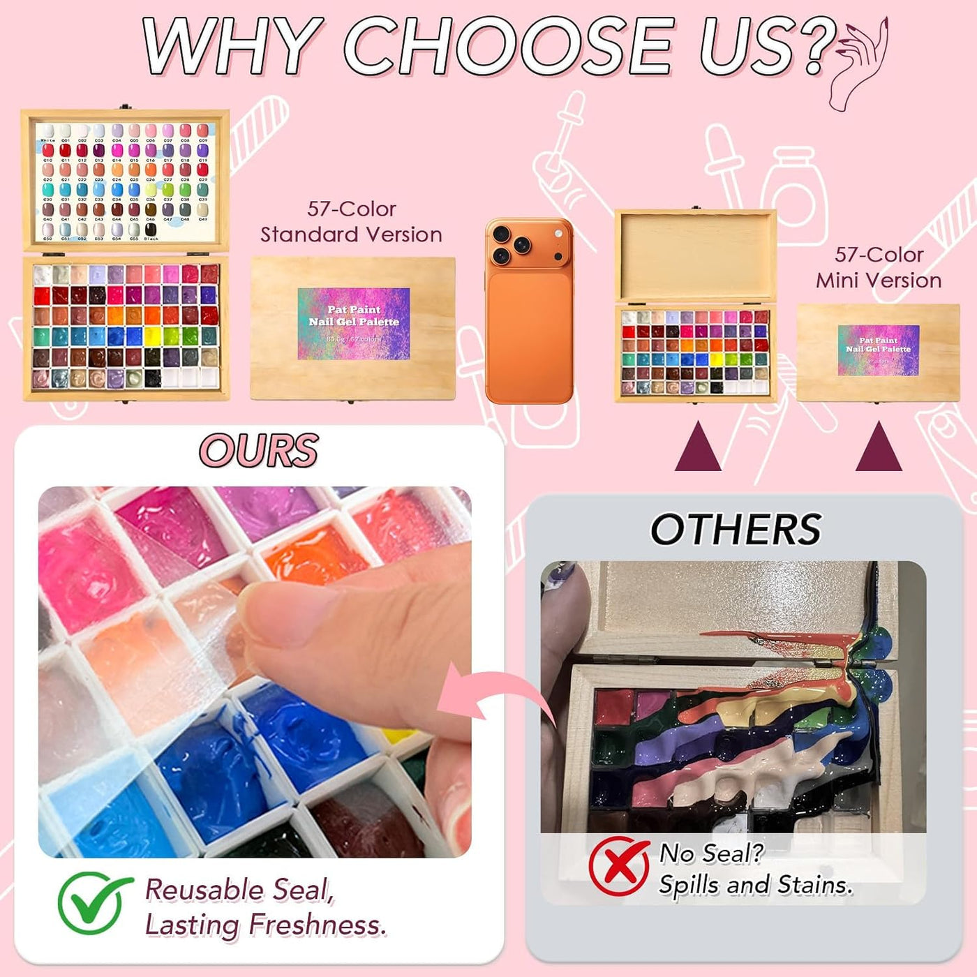 GZIXBDA - Paleta de esmaltes de gel y herramientas de 57 colores |...