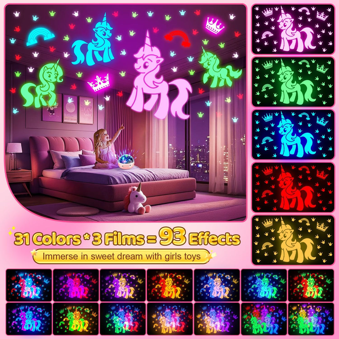 COOLNIGHT Proyector de Luz Nocturna de Unicornio con Estrellas para...