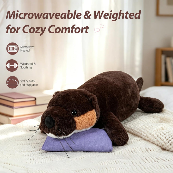 Dutioavg Almohada de almohada de nutria ponderada suave con almohad...
