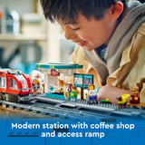 LEGO City Downtown - Juego de tranvía y tren de estación