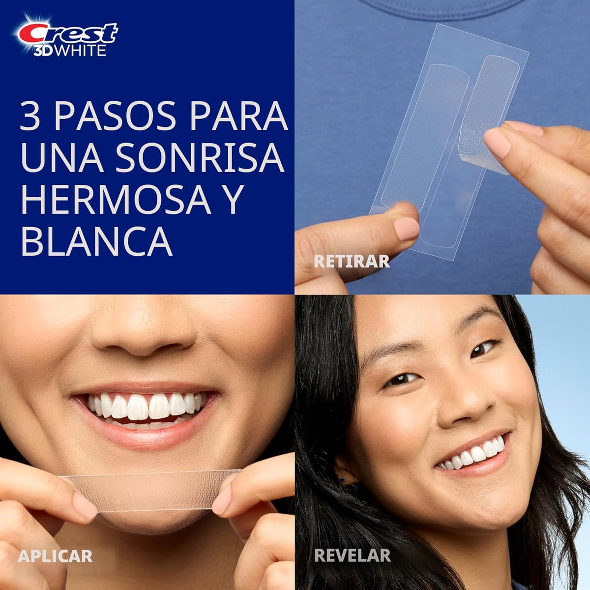 Crest 3D Whitestrips Vivid Plus, kit de tiras blanqueadoras de dien...