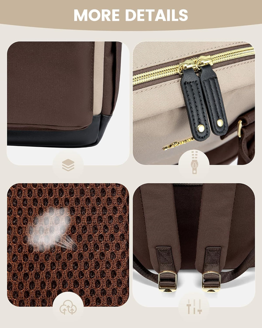 LOVEVOOK - Mochila para laptop de viaje para mujer, bolsa antirrobo...