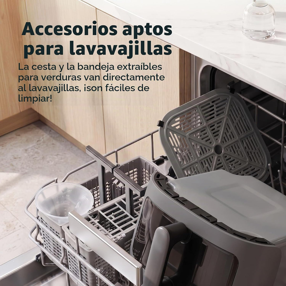 Dash Freidora de aire analógica pequeña infrarroja de 2.6 cuartos de galón – Mini freidora de aire compacta con revestimiento antiadherente de cerámica, ventana de visión, controles de marcación