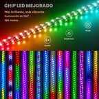 Ehaho 1 luces de látigo de 3 pies con base de resorte, persecución RGB
