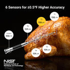 ThermoMaven - Termómetro inalámbrico inteligente para carne con Bluetooth, señal Sub-1G mejorada 10 veces y estabilidad, base de pantalla independiente, precisión certificada ±0.5°F, alcance WiFi