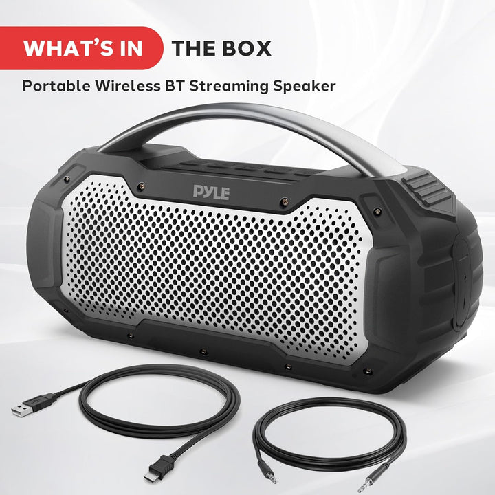Pyle Altavoz Bluetooth portátil, IPX6 impermeable altavoz inalámbri...