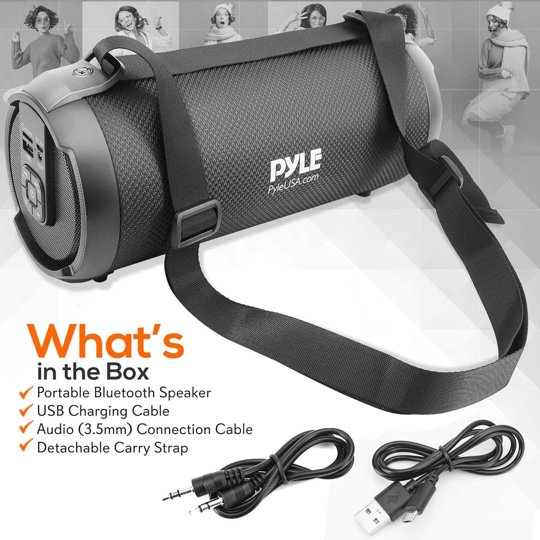 Pyle Altavoz Bluetooth Boombox portátil inalámbrico \u2013 Altavoz...