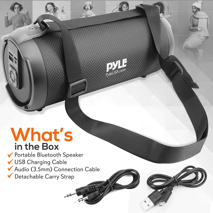 Pyle Altavoz Bluetooth Boombox portátil inalámbrico \u2013 Altavoz...
