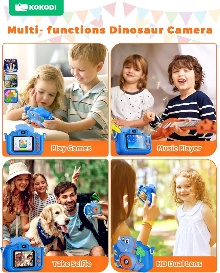 KOKODI Cámara digital de juguete para niños, regalos de cumpleaños...