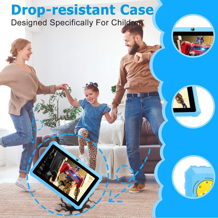 YINOCHE Tableta Android para niños de 7 pulgadas para niños de 3 a...