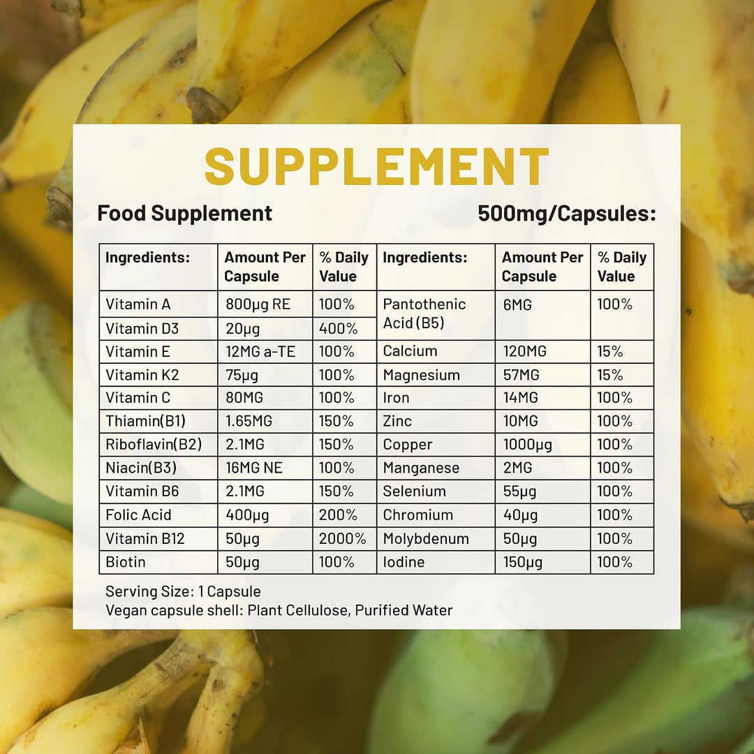 Vegan Vitality Paquete de suplementos de refuerzo - Complejo de mul...
