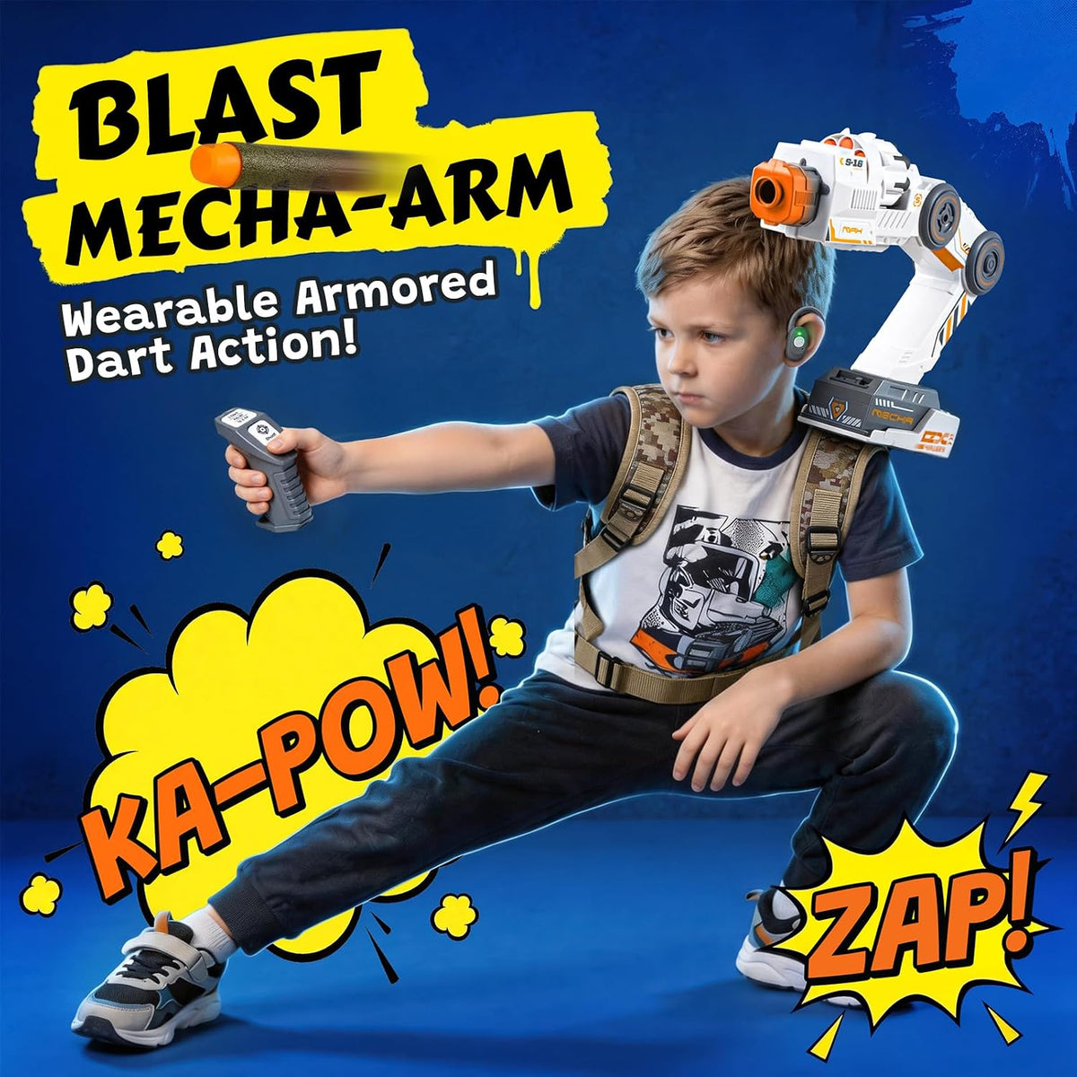 Robot Arm Blaster Toy - Juego de dardos de espuma, regalo para niños de 6