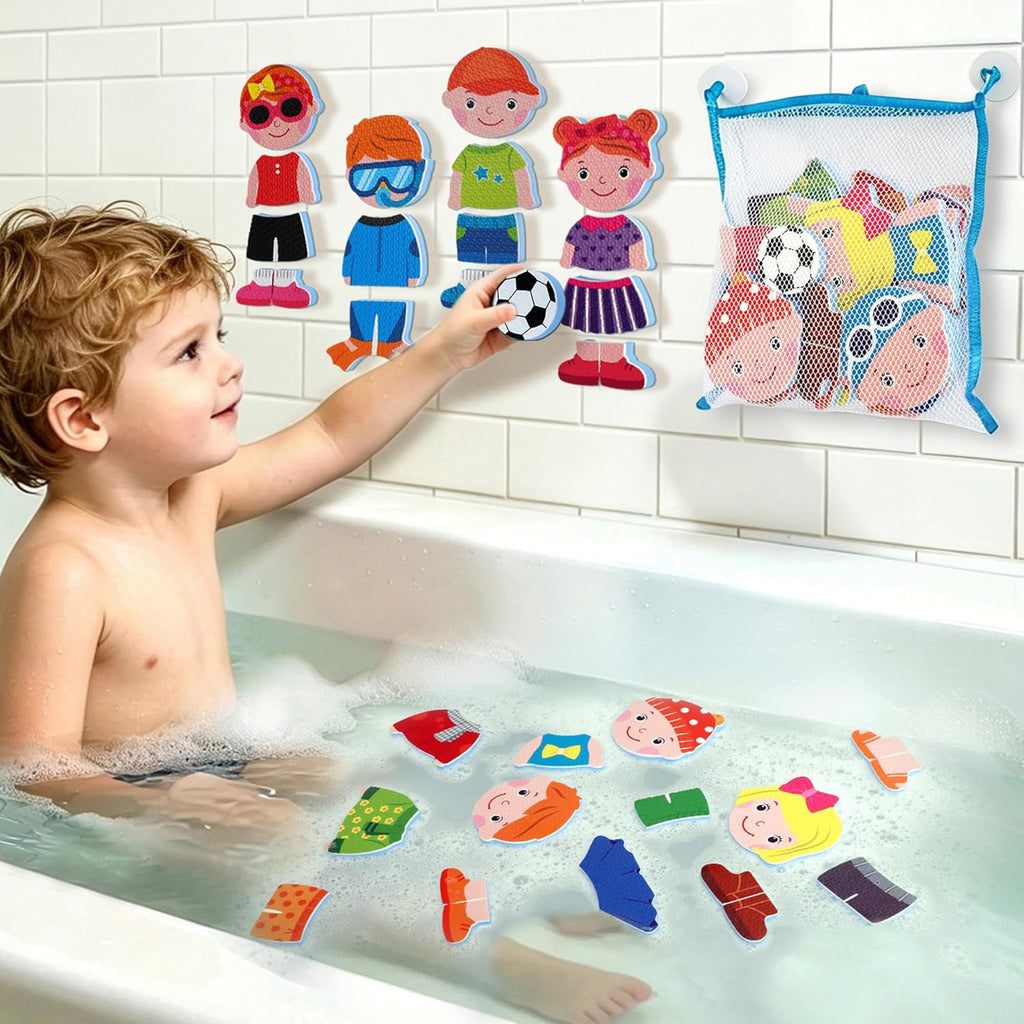 Juguetes de baño para bebés de 1 a 3 años, 32 piezas de juguetes
