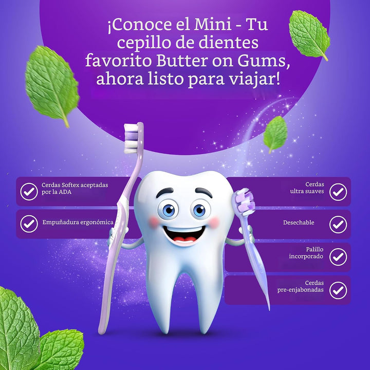 GuruNanda Cepillos de Dientes Desechables Mini de Viaje Listos para...