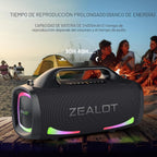 ZEALOT - Altavoz Bluetooth, altavoces de sonido de pico de 150 W inalámbricos, doble emparejamiento, XBass, 24000 mAh, ecualizador, carga rápida, altavoz portátil impermeable para exteriores, para