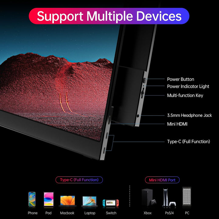 ForHelp True 4K Monitor portátil \u2013 15.6 pulgadas UHD 3840 × 21...