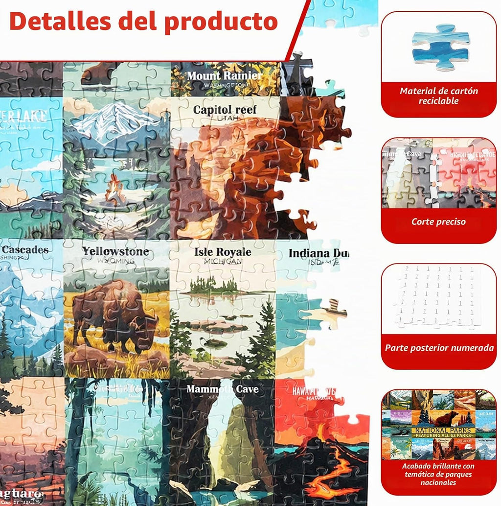 Calendario de Adviento de rompecabezas de parques nacionales 2026 - Cuenta
