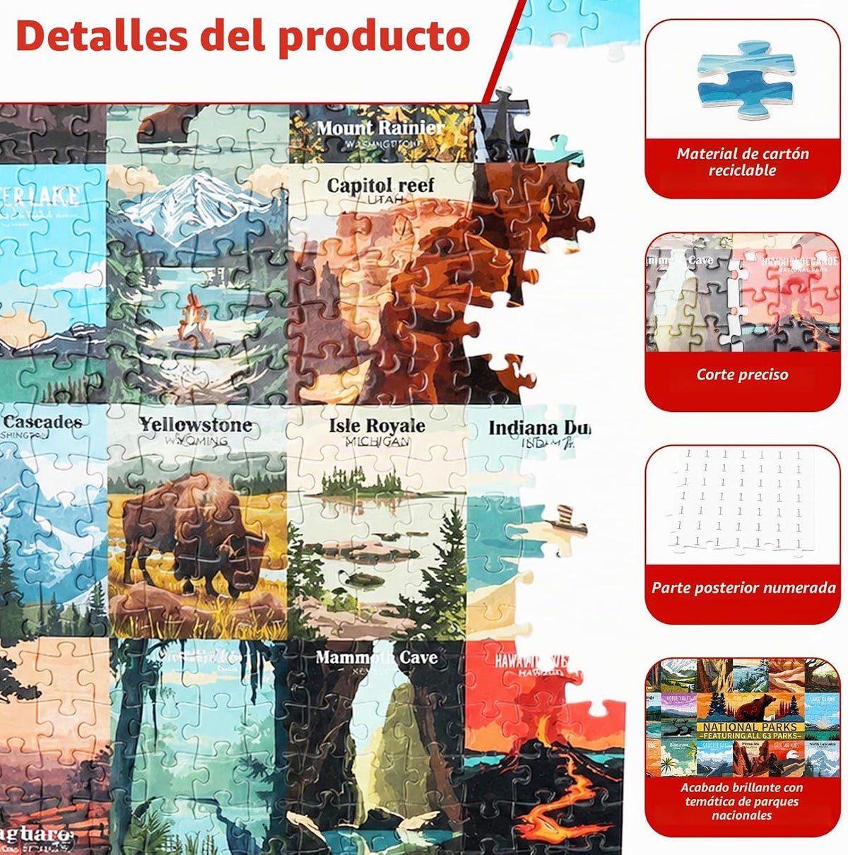 Calendario de Adviento de rompecabezas de parques nacionales 2026 - Cuenta