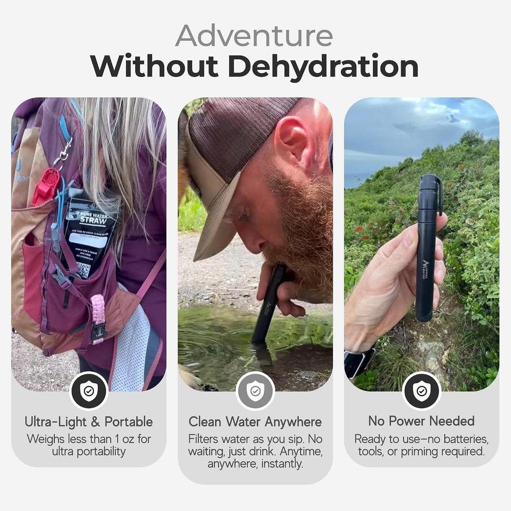 Sierra Madre Caña de agua pura – Filtro de purificación de agua de 264 galones para mochileros, camping, senderismo, viajes - Perfecto para equipo y suministros de preparación y supervivencia