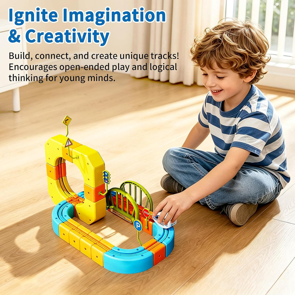 Juego de tren eléctrico 91PCS estándar 3D STEM Track Toy