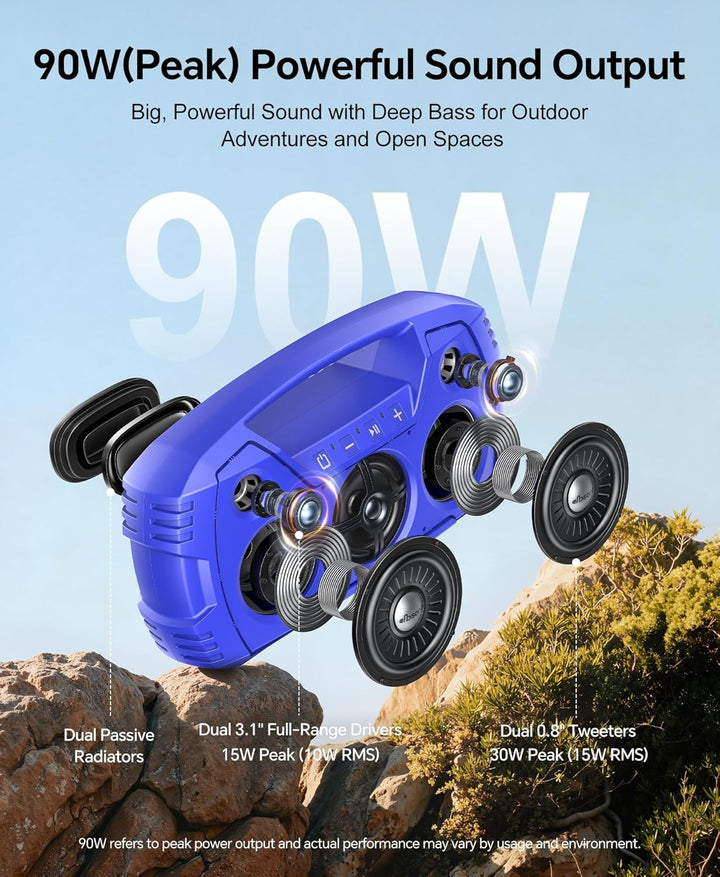 Houl Zallee Altavoz Bluetooth Impermeable IPX7, Altavoces Inalámbri...