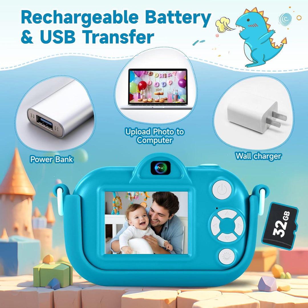 Cámara digital para niños pequeños de YEEHAO, juguetes para niños d...