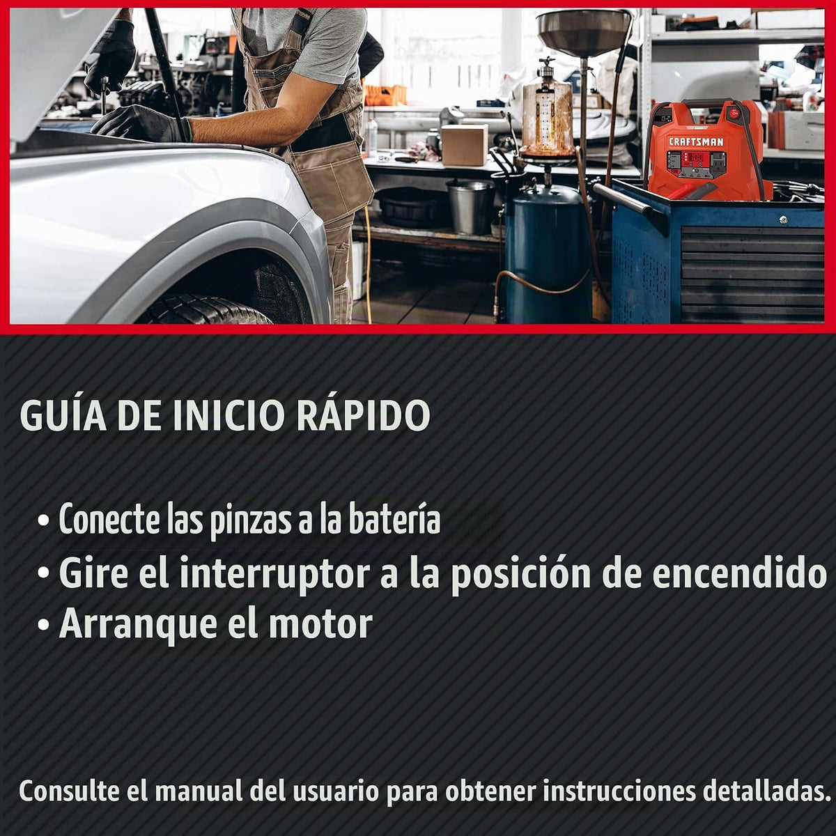 CRAFTSMAN Arrancador de batería de coche y estación de energía, 12V - CMXCESM256