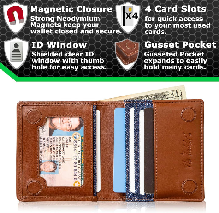 Cartera ID Stronghold - Billetera plegable con bloqueo RFID para ho...