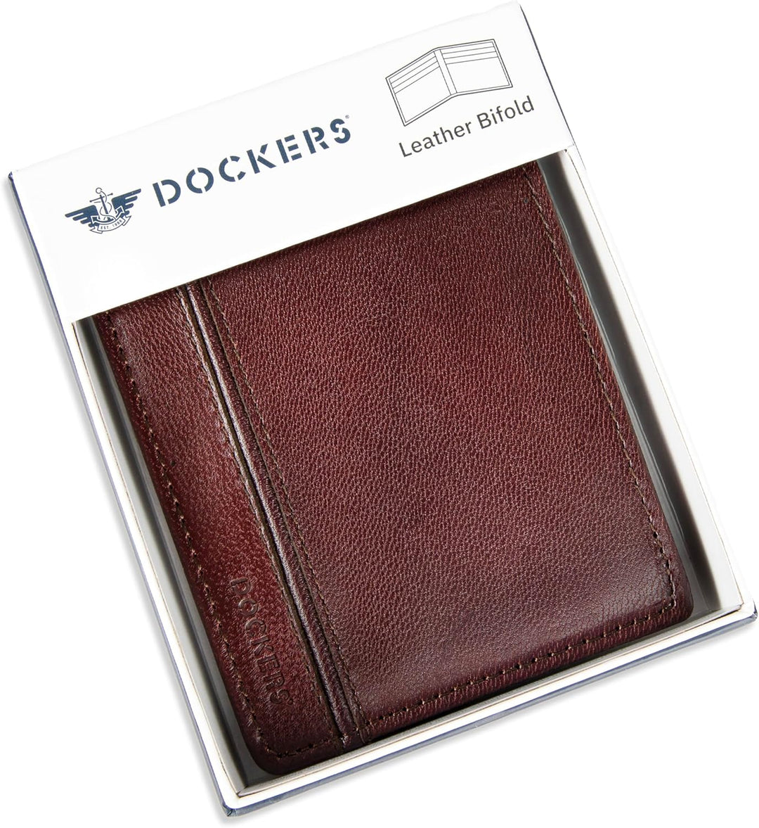 Dockers Mens piel Capacidad extra Slimfold Bifold Wallet
