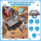 Kit de inicio de gatito de 31 piezas para interiores, color azul