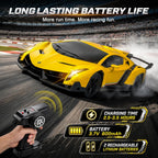 YESHIN 1:24 Lamborghini Coche De Juguete Amarillo, RC Drift Car Lamborghini