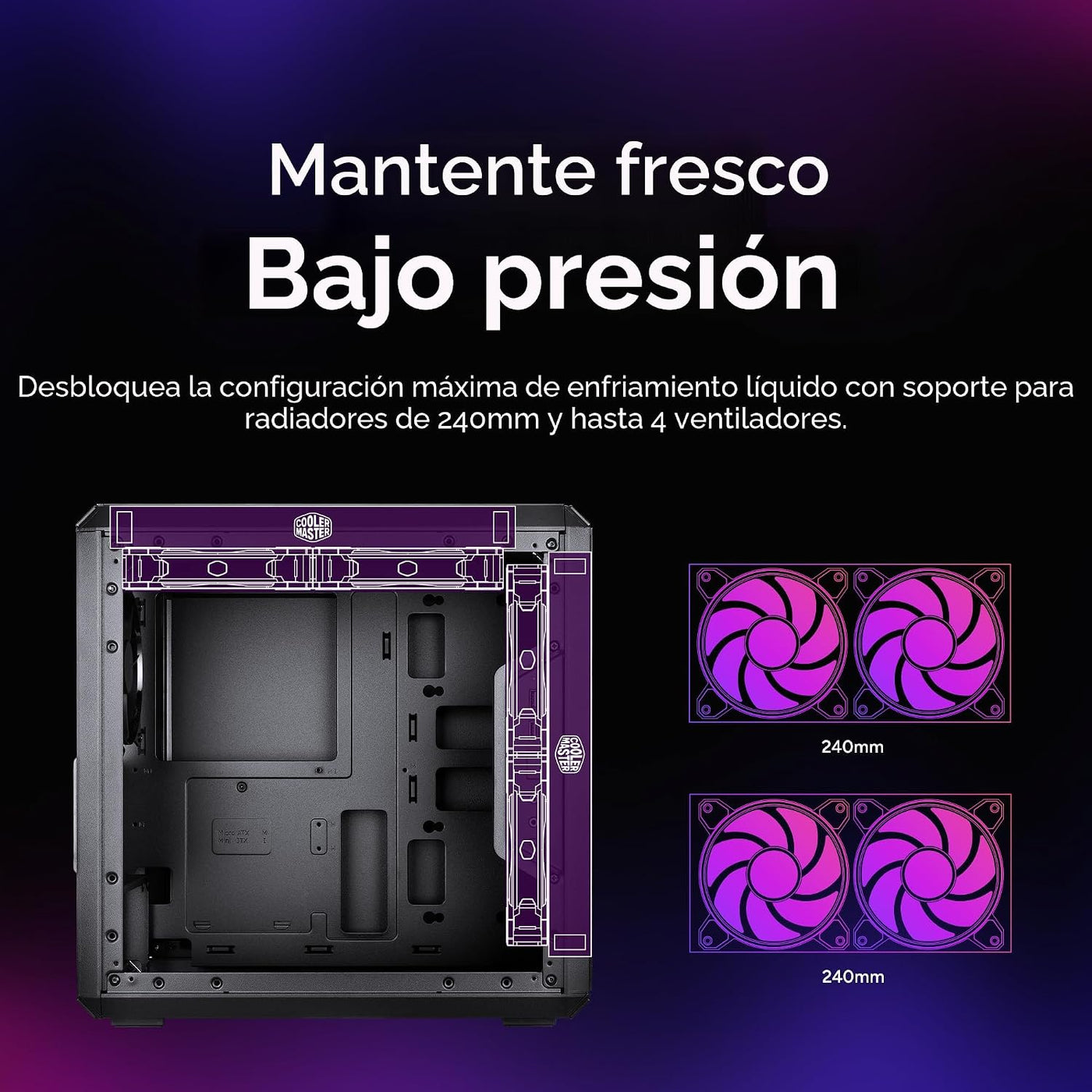 Cooler Master MasterBox Q300L Torre Micro-ATX con filtro de polvo d...