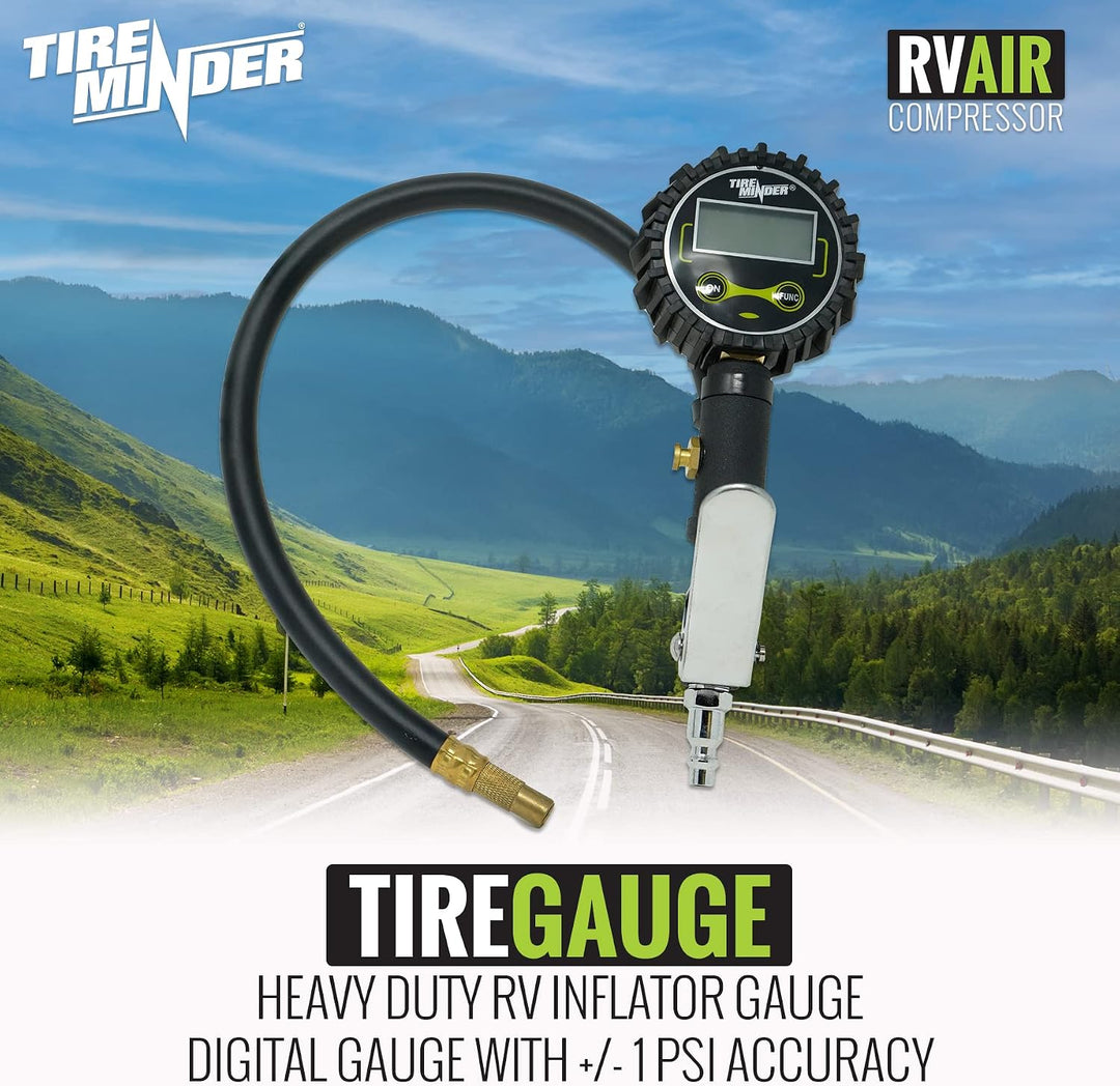 TireMinder Compresor de aire para RV, plateado