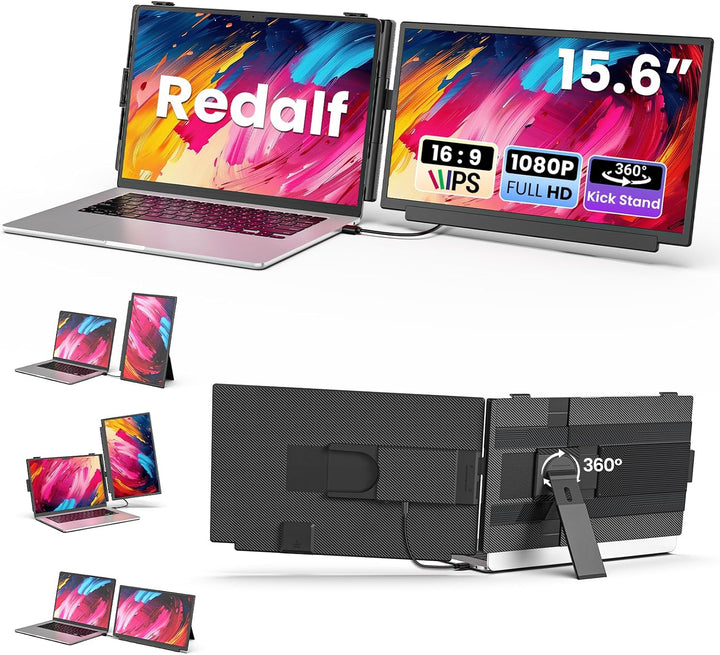 Redalf Extensor de pantalla para laptop de 15.6 pulgadas, monitor p...