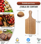 Tabla de cortar gruesa de 6 piezas, tablero de madera a granel para cortar servir embutidos material para grabado láser, día de la madre, boda, inauguración de la casa (Acacia)
