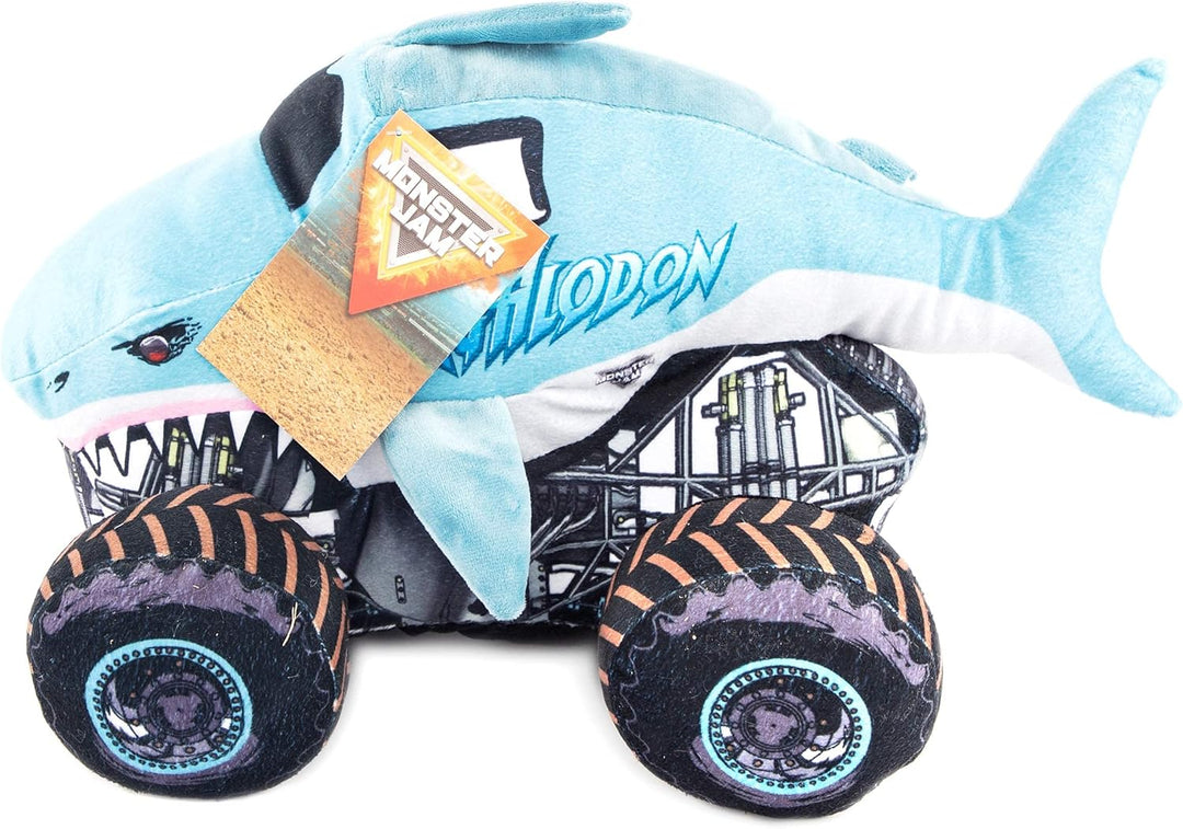 Jay Franco Monster Jam - Almohada de peluche de Megalodon de 16 pul...